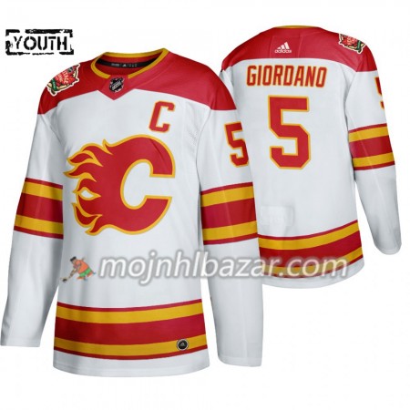 Dresovi Calgary Flames Mark Giordano 5 Adidas 2019 Heritage Classic Bijela Authentic - Dječji